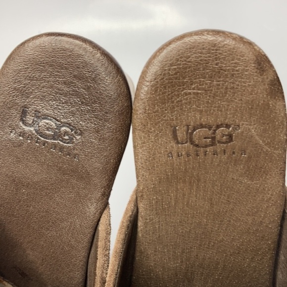 UGG Abbie espresso suede leather clogs size 7 - Picture 5 of 11